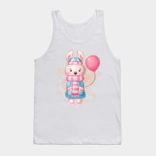 Rabbit with air balloon Tank Top